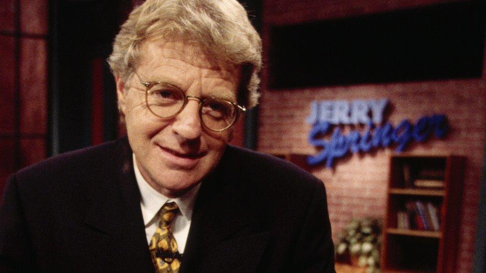 Jerry Springer on the set of The Jerry Springer show