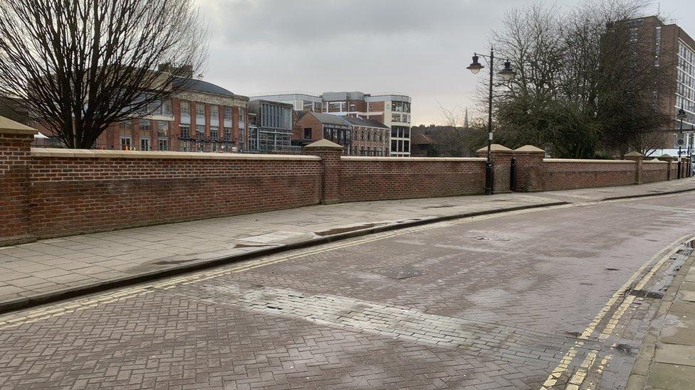 Flood walls in York