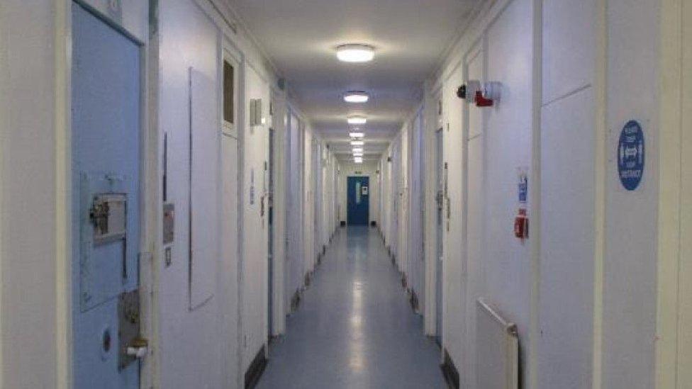 A corridor in the prison