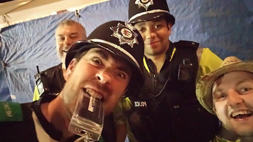 Police at Glastonbury