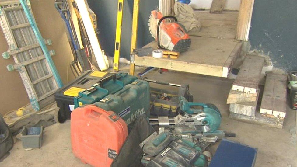 Tools in van