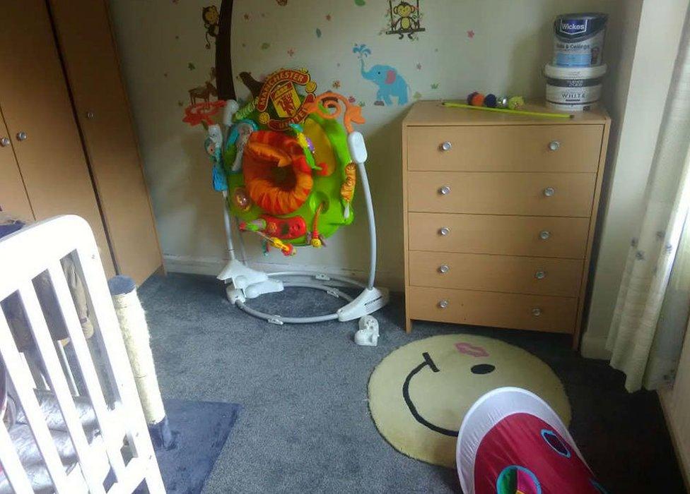 Finley's room looking clean and tidy