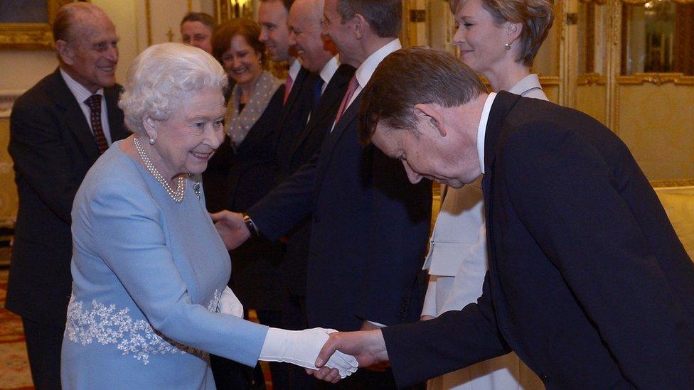 Bill Turnbull meeting the Queen and Prince Philip