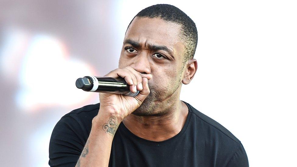 Wiley performs on the main stage on Day 1 of Wireless Festival at Finsbury Park on July 6, 2018 in London, England