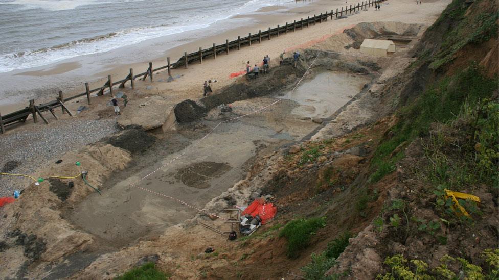 Norfolk Museums Service excavation, West Runton beach