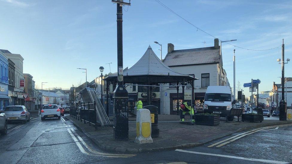 The old bandstand at Broadway in Ballymena