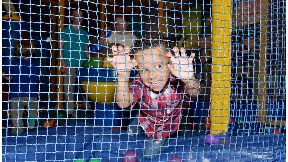 A child in the ball pit at 360 Play indoor play centre