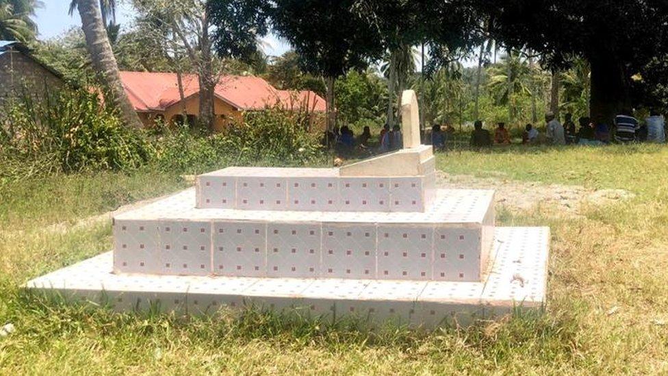 A grave of an elderly man killed in Kilifi