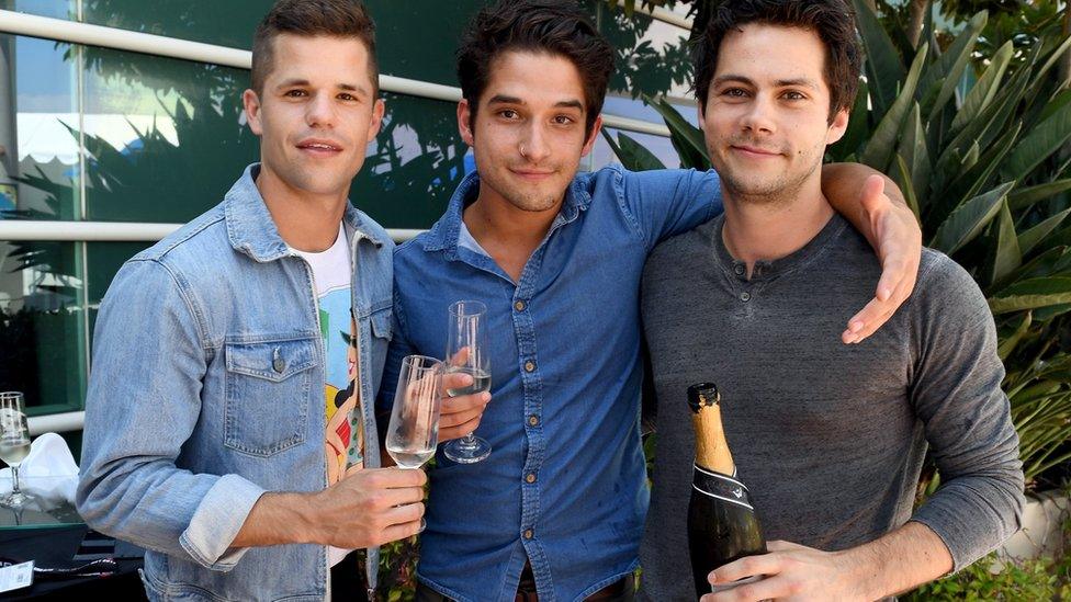 Teen Wolf cast members Charlie Carver, Tyler Posey and Dylan O'Brien