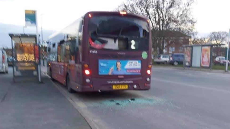 Bus attacked in Millbrook on 10.2.21