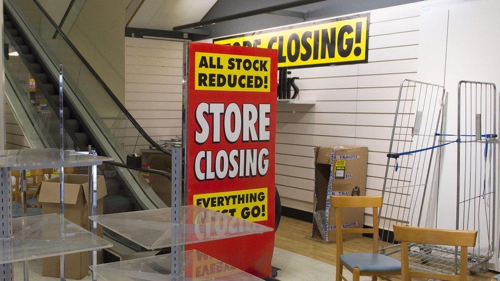 An empty BHS store in London