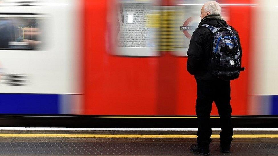 Man waiting for Tube