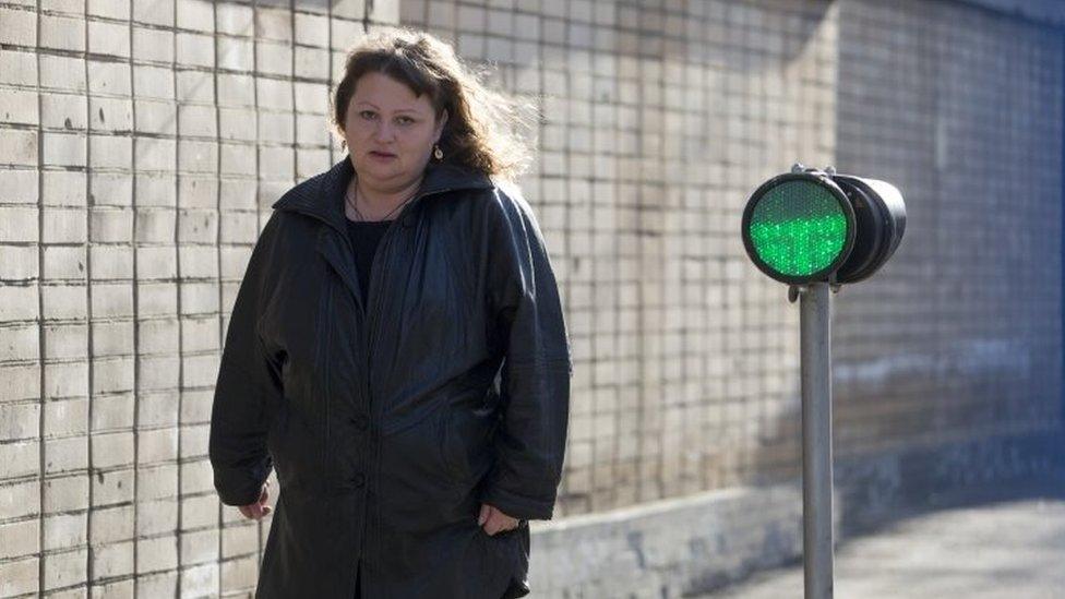 Oksana Sevastidi leaves Moscow's Lefortovo prison. Photo: 12 March 2017