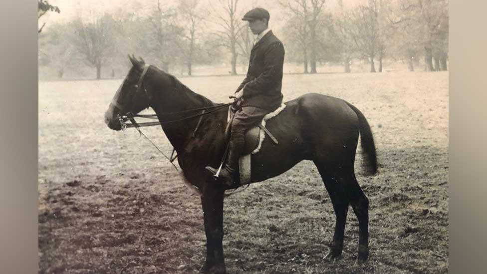 Herbert Pope on a horse