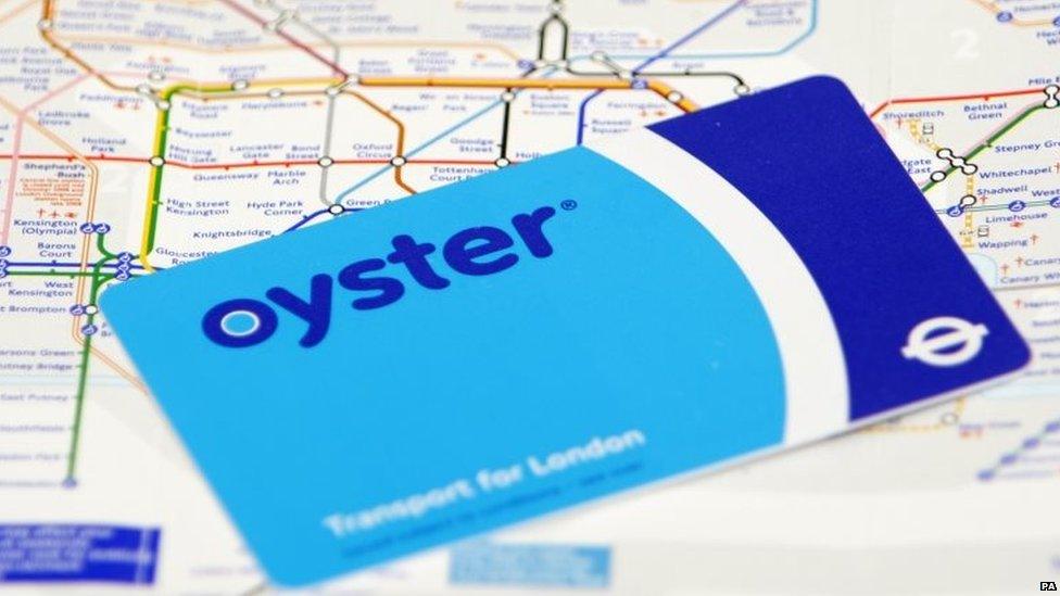 File photo dated 21/09/09 of an Oyster card as Transport for London