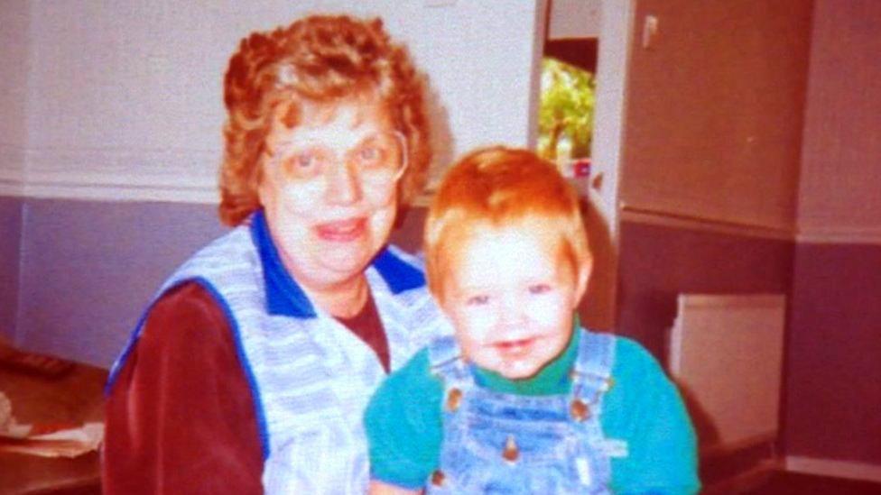 Brenda Grant and her grandson