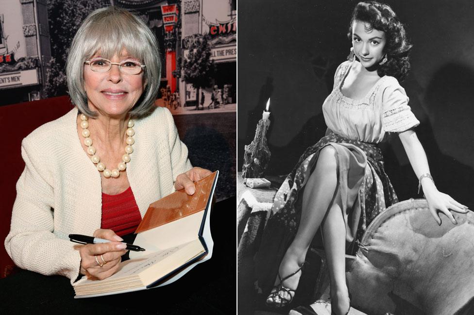 Rita Moreno, in 2016 and 1952