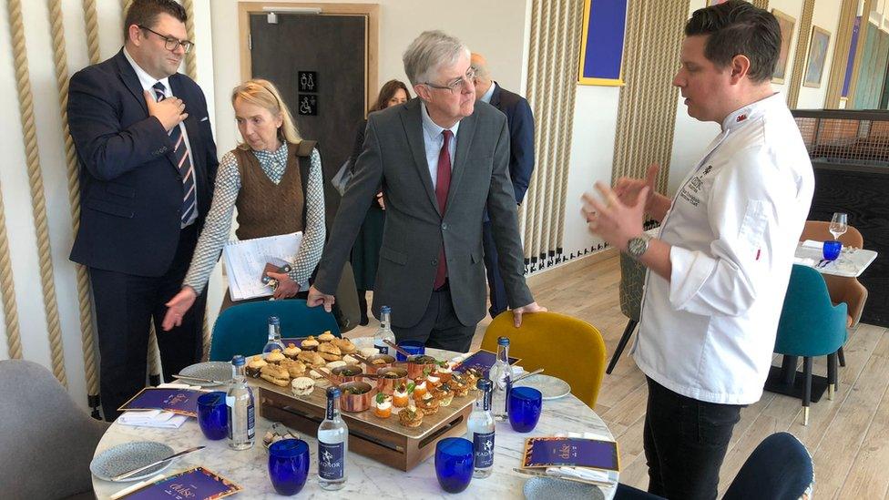 Mark Drakeford at the Ty Hotel, Milford Haven