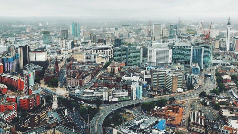 Aerial view of Birmingham (generic image)