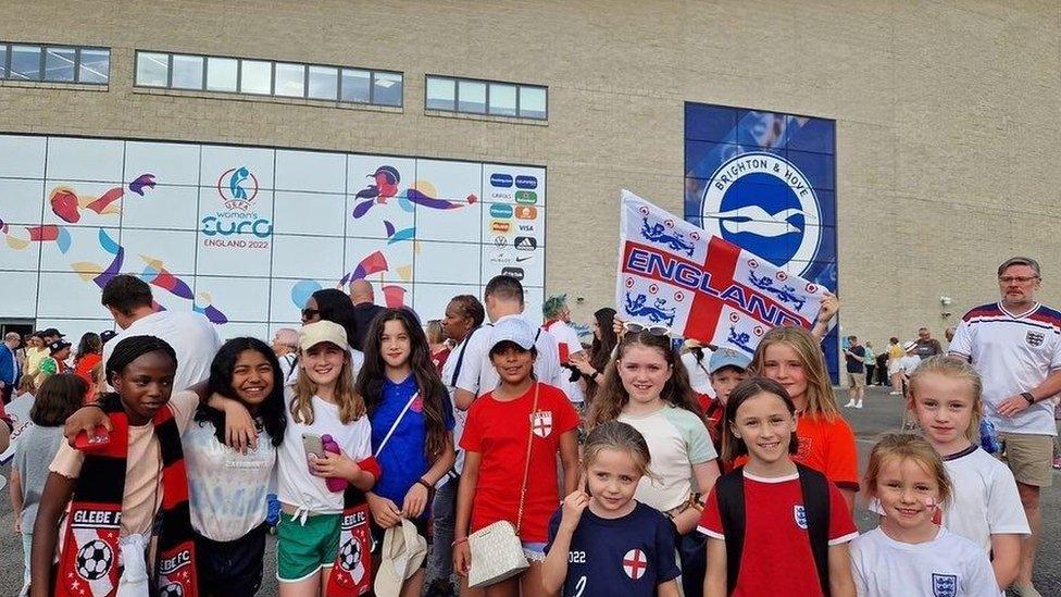 A group of children from Laura Donnelly's club