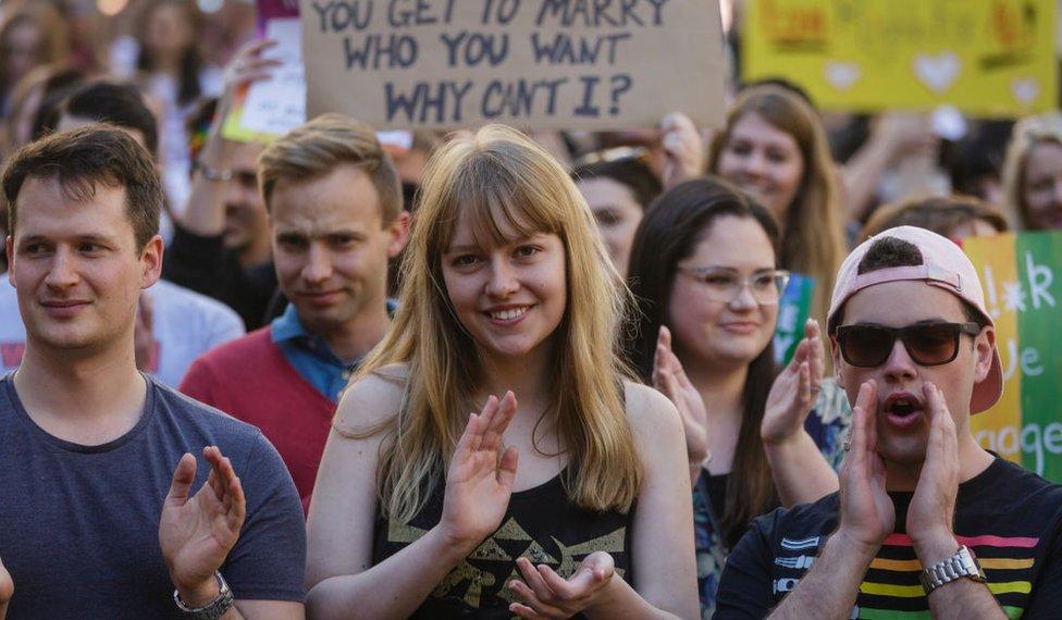 A rally in support of same-sex marriage in Sydney earlier this week