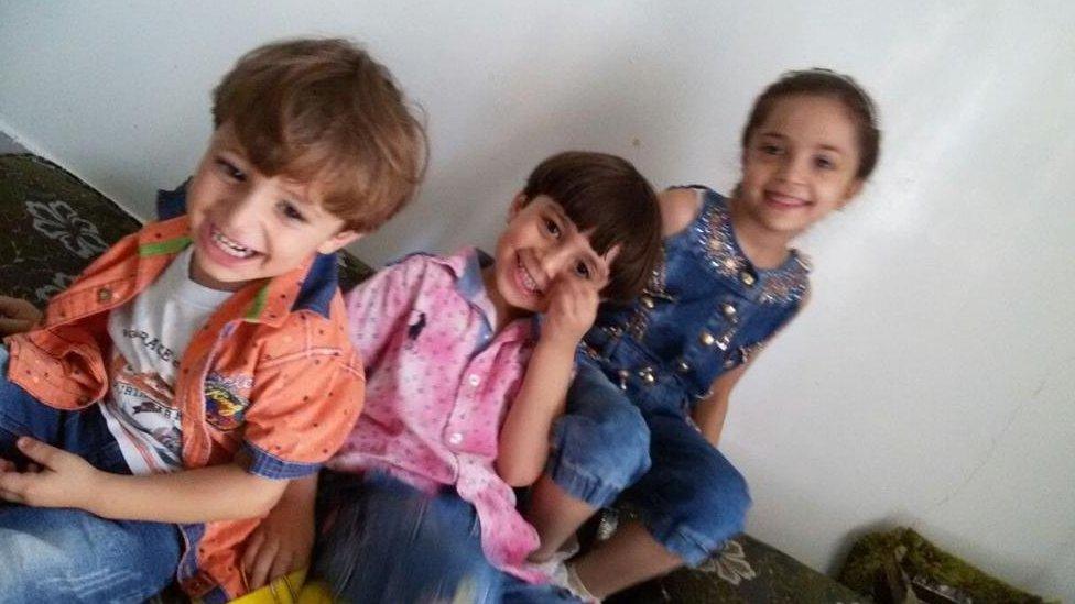 Noor, 3, Mohammed, 5, and Bana, 7, appear in a photo together, which was posted to the Twitter account