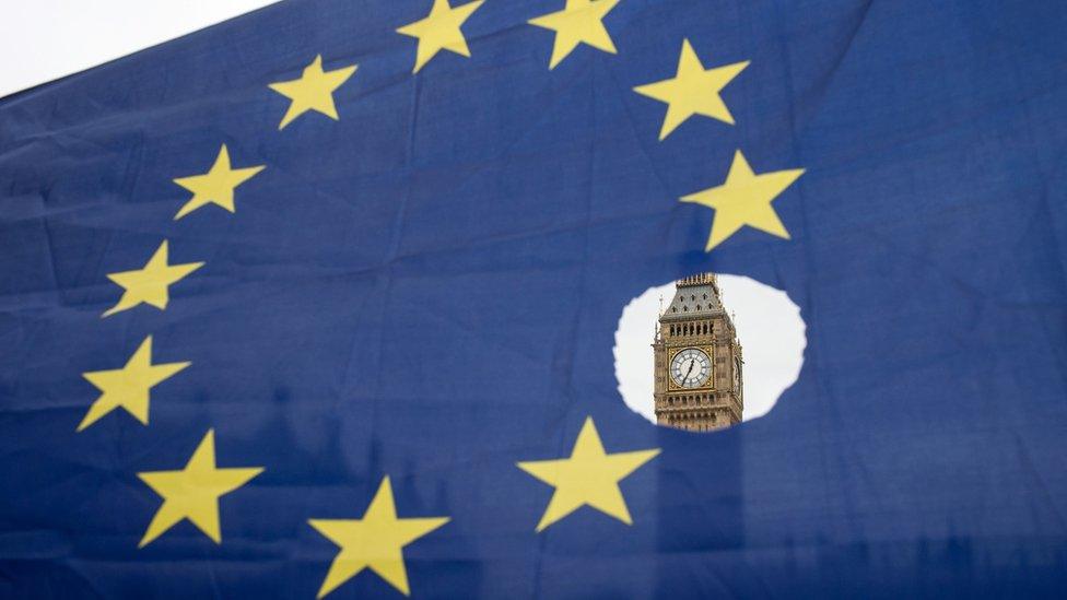 EU flag at Westminster