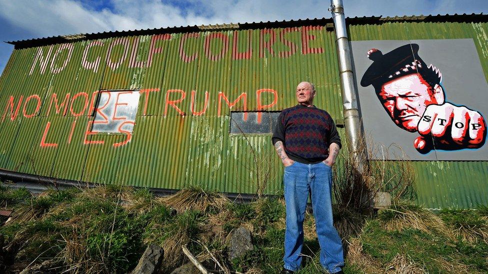 Michael Forbes on his land