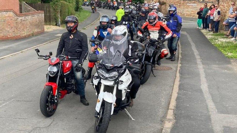 The bikers at the care home