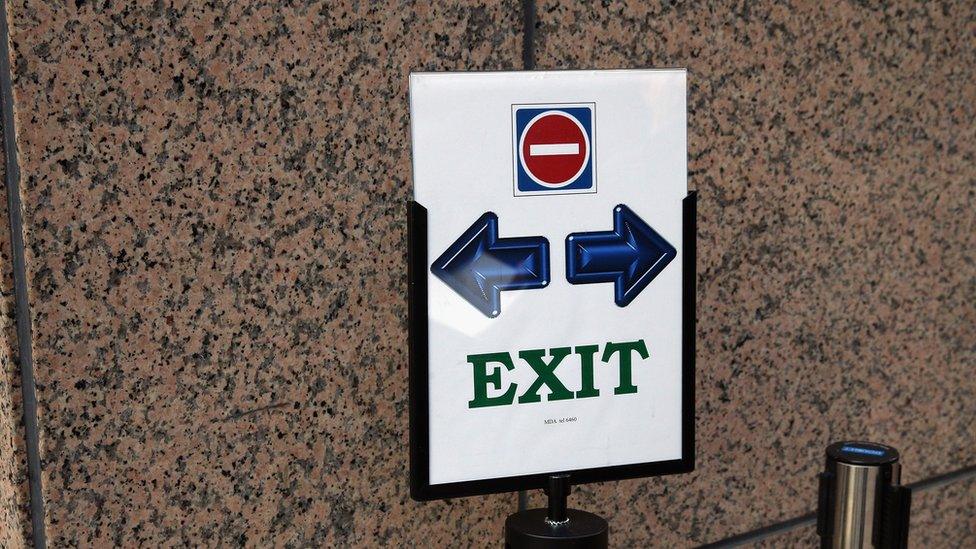 Exit sign