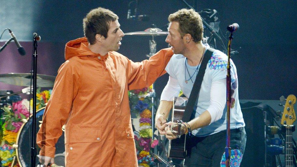 Liam Gallagher and Chris Martin