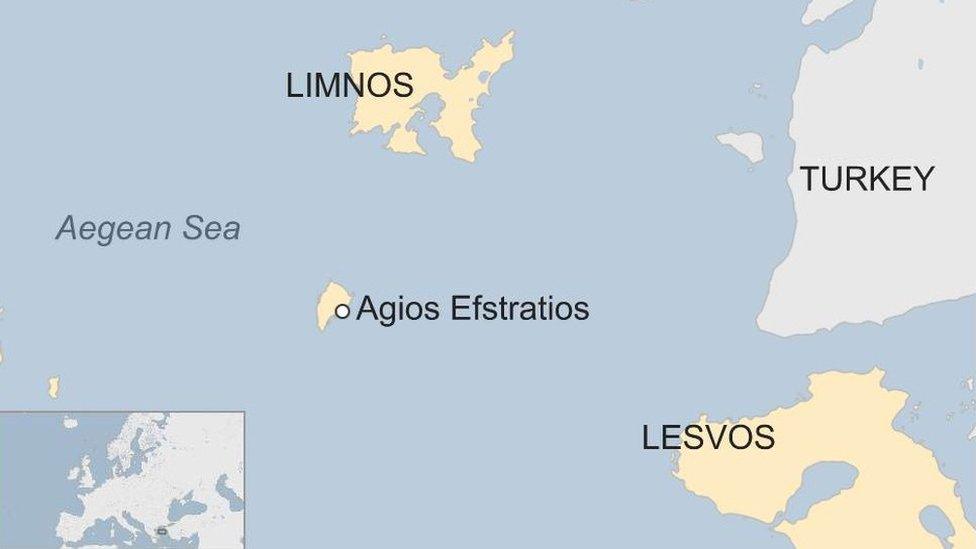 Greek islands including Agios Efstratios