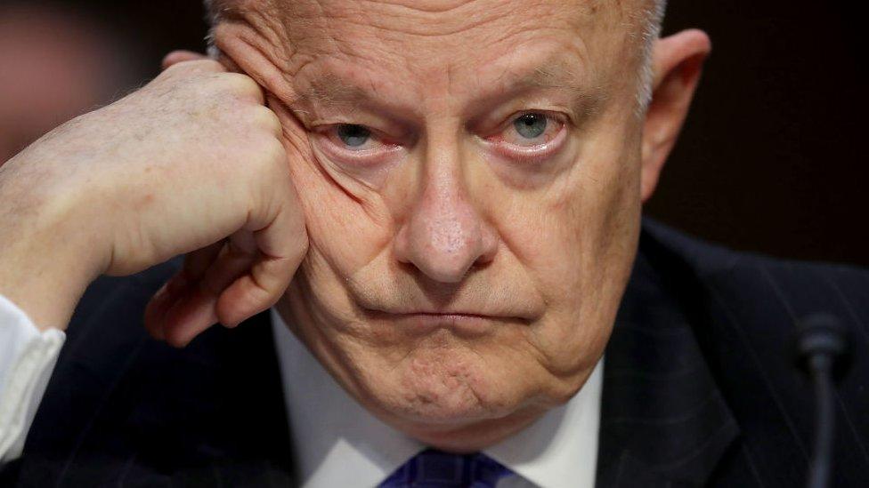 Former Director of National Intelligence James Clapper at an 8 May congressional hearing.