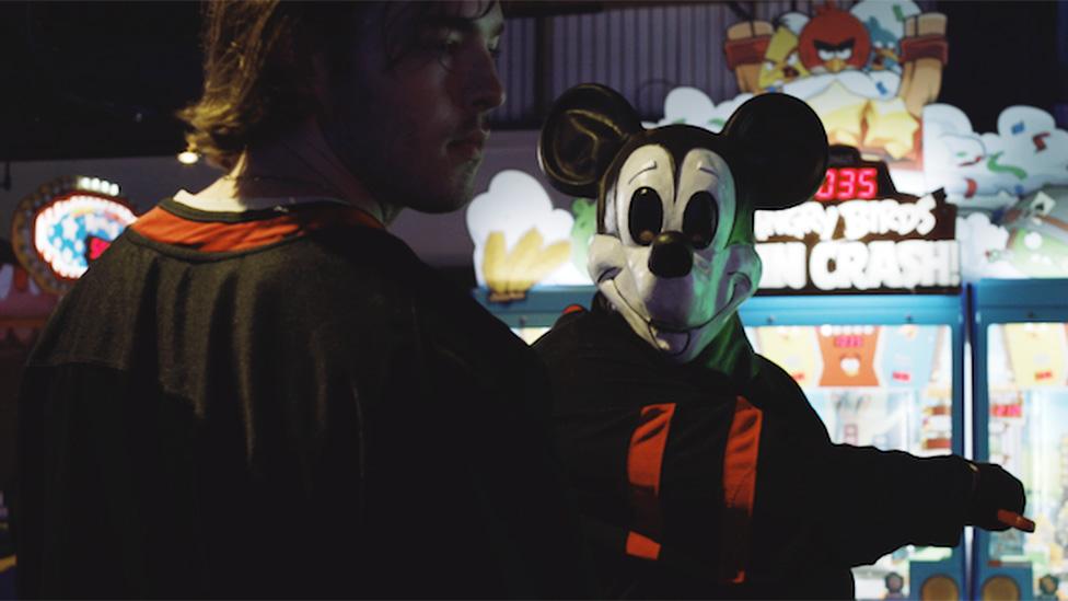 A picture from the horror comedy thriller Mickey's Mouse Trap.