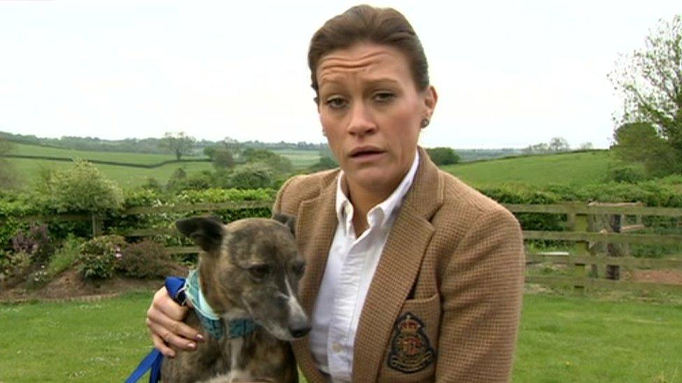 Gabrielle Williams with one of her other dogs