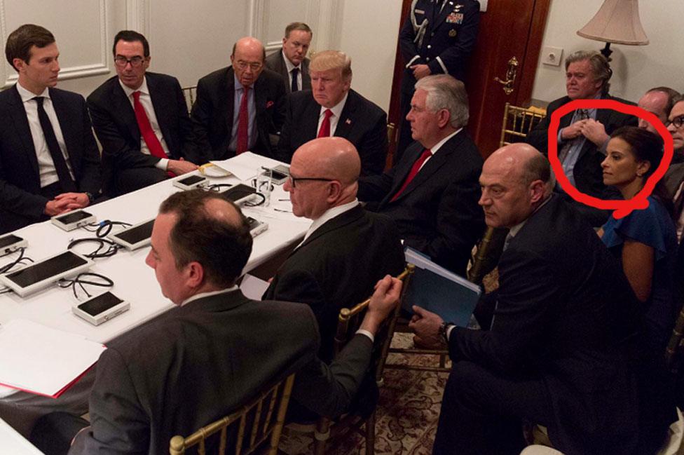 Dina Powell (circled)