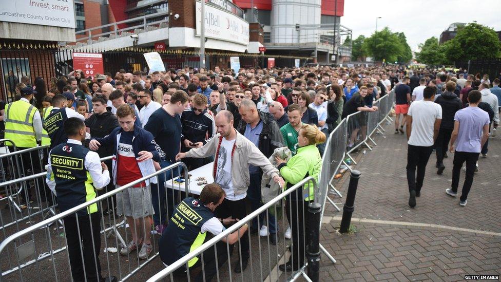 Security at the Old Trafford cricket ground