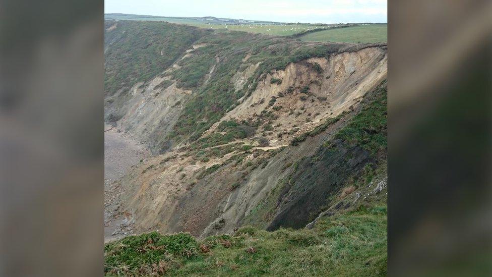 Marloes landslide