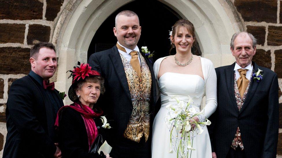 Gary Robinson, Margarete Robinson, Karen Cooper with husband and Hedley Robinson