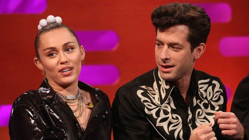 Miley Cyrus and Mark Ronson