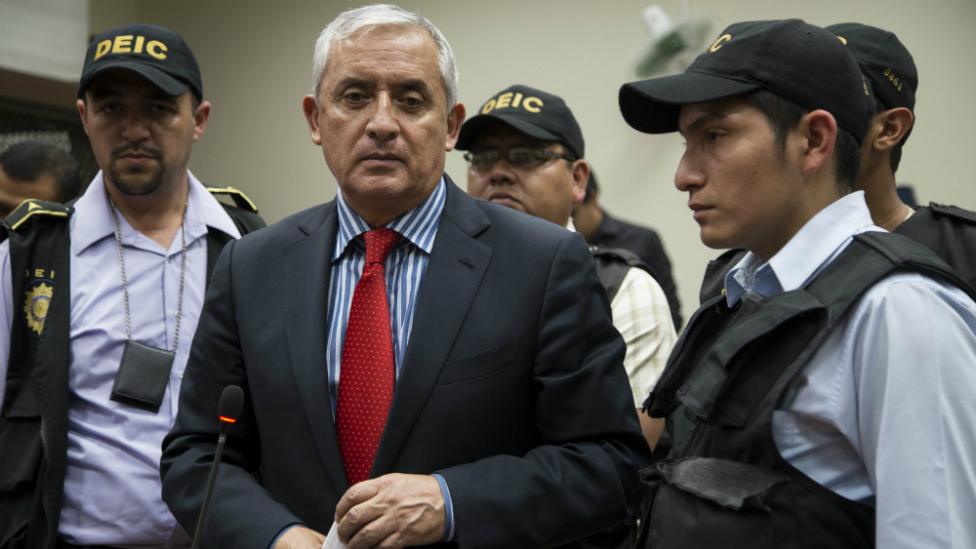 Former Guatemala President Otto Perez Molina at a court hearing in Guatemala City - 3 September 2015