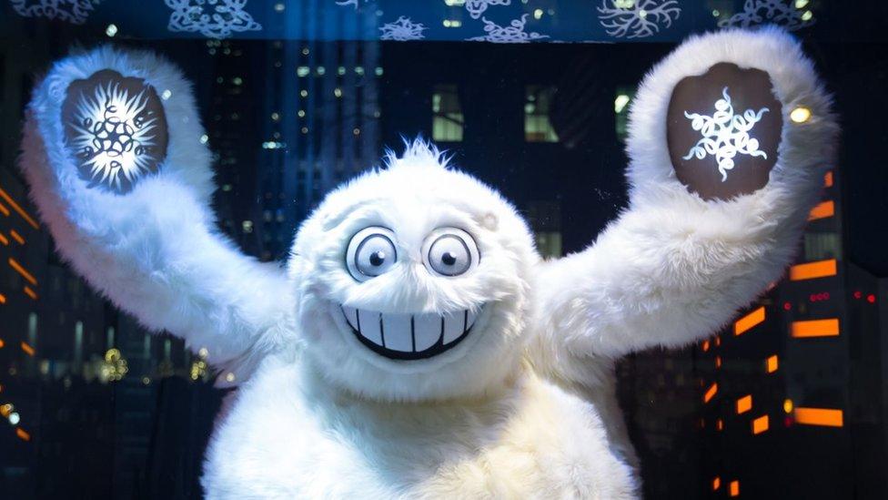 Yeti at the Saks Fifth Avenue seasonal holiday windows on December 11, 2013 in New York City