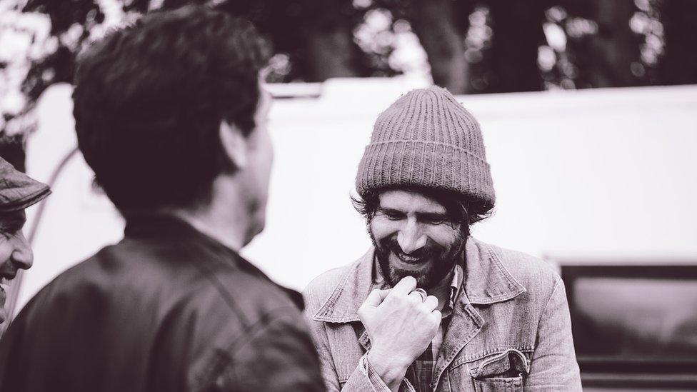 Gruff Rhys gyda Neil Maffia a Gwyn Maffia, Gŵyl 50 Cymdeithas yr Iaith 2012