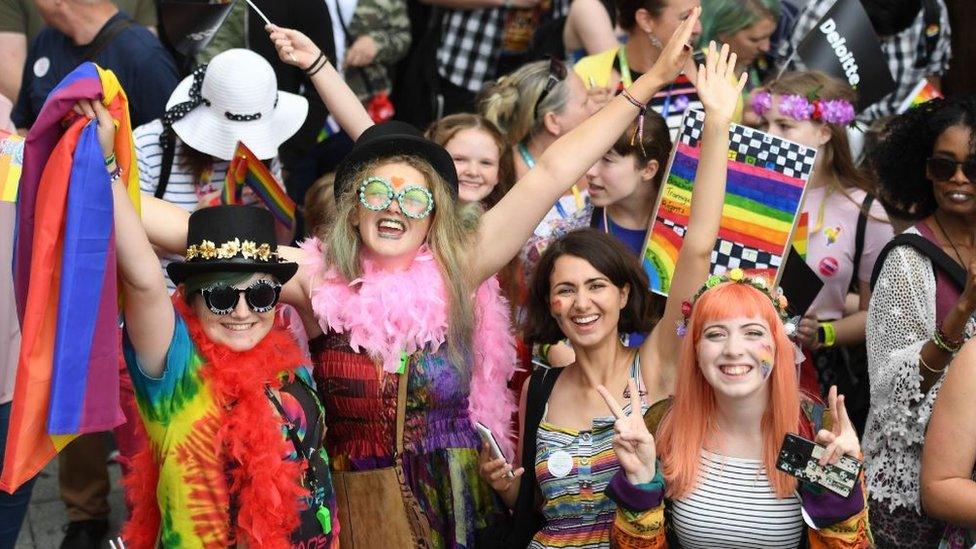 Cardiff city centre was a colourful sight on Saturday