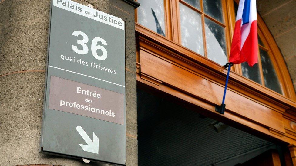 Entrance to the Direction Regionale de Police Judiciaire (DRPJ), also known by its address the "36 quai des Orfevres", in Paris