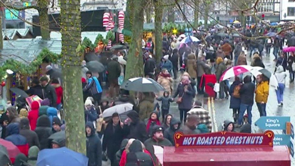 The Christmas market in York at the weekend