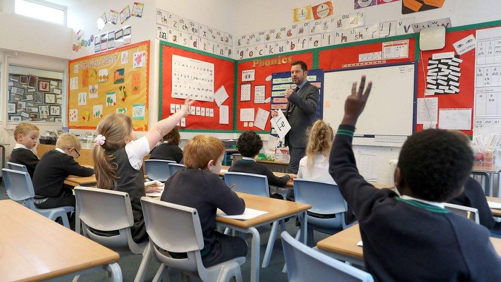 Pupils in a classroom