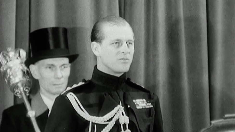 The duke at the ceremony