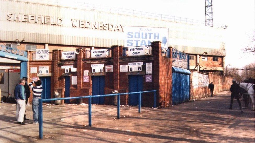 Turnstiles at the Leppings Lane end