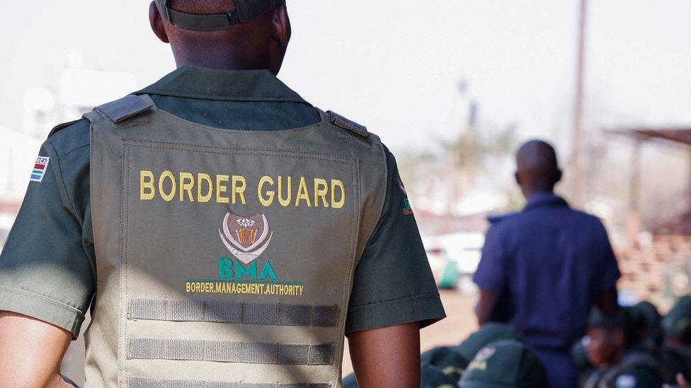 A South African border guard